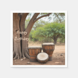 アフリカドラム スタンダードカクテルナプキン