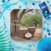 アフリカドラム ペーパープレート (パーティー)