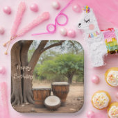 アフリカドラム ペーパープレート (パーティー)