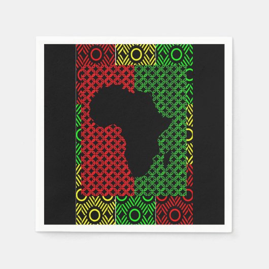 アフリカナプキン スタンダードカクテルナプキン (正面)