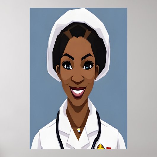 アフリカナース | AIアートポスター ポスター (正面)