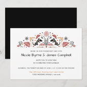 アフリカナ |アモダンンカラケンテ結婚リザード 招待状 (正面/裏面)
