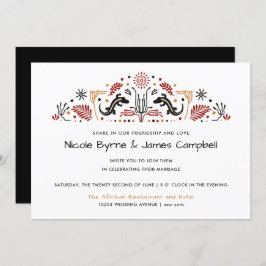 アフリカナ |アモダンンカラケンテ結婚リザード 招待状