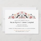 アフリカナ |アモダンンカラケンテ結婚リザード 招待状 (正面)