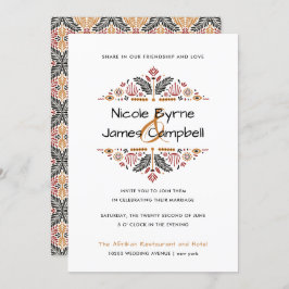 アフリカナ |アモダンンカラ結婚ケンテ 招待状