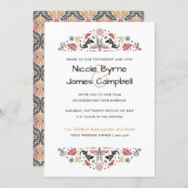 アフリカナ |アモダンンカラ結婚リザード 招待状