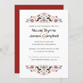 アフリカナ |アモダンンカラ結婚リザード 招待状