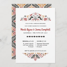 アフリカナ |アンカラモダンケンテ・リハーサル・ディナー 招待状