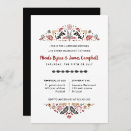 アフリカナ |アンカラモダンケンテ・リハーサル・ディナー 招待状