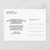 アフリカナ |アンカラ結婚ケンテの計画変更 案内ポストカード (裏面)