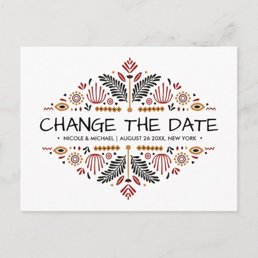 アフリカナ |アンカラ結婚ケンテの計画変更 案内ポストカード (正面)