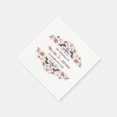 アフリカナ |アンカラ・ケントパーソナライズされた結婚ズ スタンダードカクテルナプキン (角)