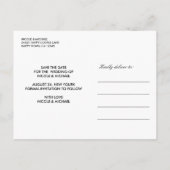 アフリカナ | Ankara Lizard Wedding日付を保存 案内ポストカード (裏面)