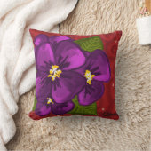 アフリカバイオレットのダンス クッション (ブランケット)