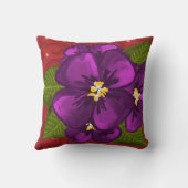 アフリカバイオレットのダンス クッション (裏面)