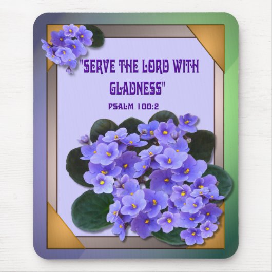 アフリカバイオレットのマウスパッド マウスパッド (正面)