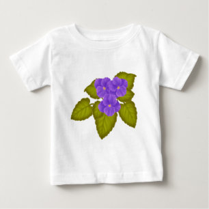 アフリカバイオレットの紫色の子供のTシャツ ベビーTシャツ