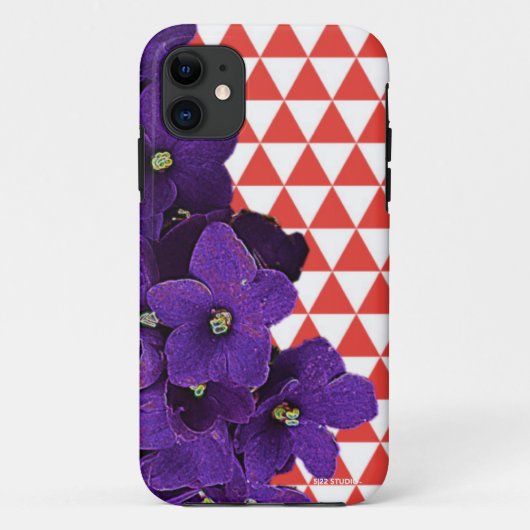 アフリカバイオレットの赤いピラミッドの電話カバー Case-Mate iPhoneケース (裏面)