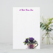 アフリカバイオレット駅制 便箋 (スタンド正面)