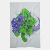 アフリカバイオレット キッチンタオル (縦)