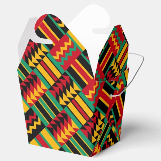 アフリカバスケット織りプライド赤イエローグリーンブラック フェイバーボックス (オープン)