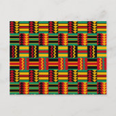 アフリカバスケット織りプライド赤イエローグリーンブラック ポストカード (正面)