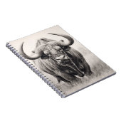 アフリカバッファローペンシルスケッチ ノートブック (右側)