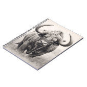 アフリカバッファローペンシルスケッチ ノートブック (左側)