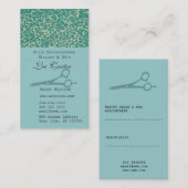 アフリカパターンは美容師のサロンを切ります 予約カード (正面/裏面)