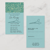 アフリカパターンは美容師のサロンを切ります 予約カード (正面/裏面)