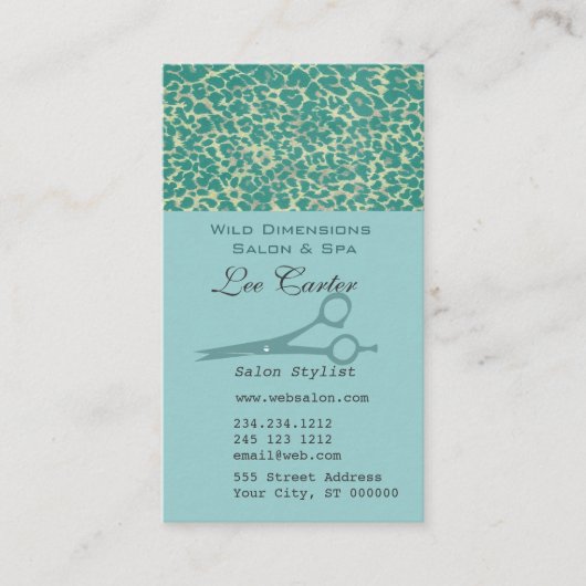 アフリカパターンは美容師のサロンを切ります 予約カード (正面)