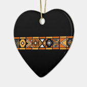 アフリカパターンオーナメント セラミックオーナメント (左)