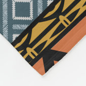 アフリカパターン混合 フリースブランケット (角)