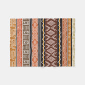 アフリカパターン組合せ フリースブランケット (正面(横))