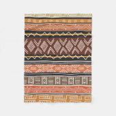 アフリカパターン組合せ フリースブランケット (正面)