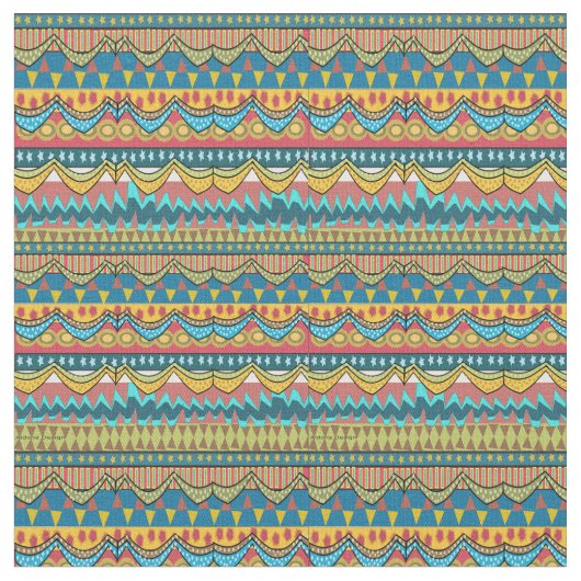 アフリカパターン織物 ファブリック (クローズアップ)