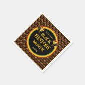 アフリカパターン黒い履歴月のお祝い スタンダードカクテルナプキン (角)