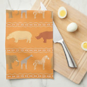 アフリカパターン キッチンタオル (四つ折り)