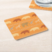 アフリカパターン スクエアペーパーコースター (アングル)