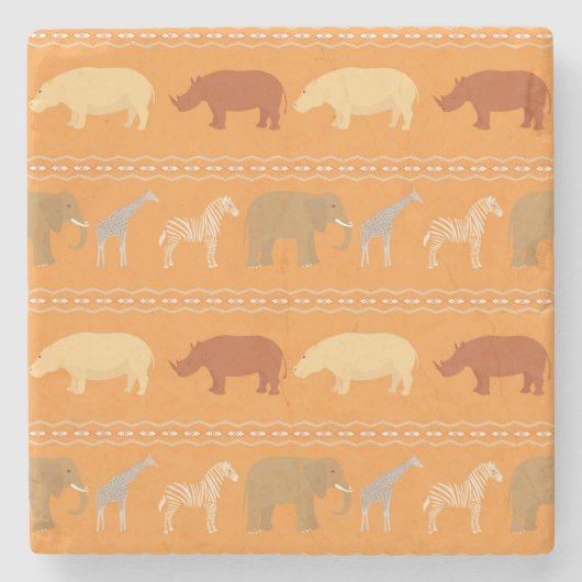 アフリカパターン ストーンコースター (正面)