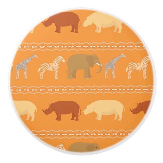 アフリカパターン セラミックノブ (正面)