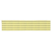 アフリカパターン，幾何学的，パターン，黄 ショートテーブルランナー (横)