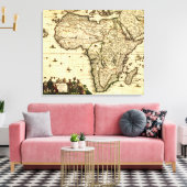 アフリカパノラママップアフリカ2 キャンバスプリント (インサイチュ (リビング))