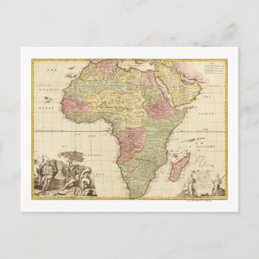 アフリカパノラママップアフリカ3 ポストカード (正面)