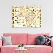 アフリカパノラママップアフリカ キャンバスプリント (インサイチュ (リビング))