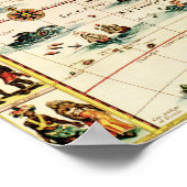 アフリカパノラママップアフリカ ポスター (角)