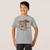 アフリカパーソナライズされたの動物 Tシャツ (正面フル)