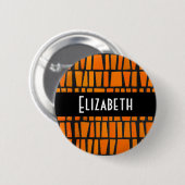 アフリカパーソナライズされたの部族パターン 缶バッジ (正面&裏面)