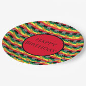 アフリカパーソナライズされたサファリ紙プレート誕生日 ペーパープレート (アングル)