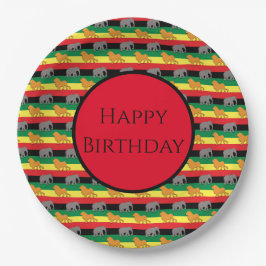 アフリカパーソナライズされたサファリ紙プレート誕生日 ペーパープレート